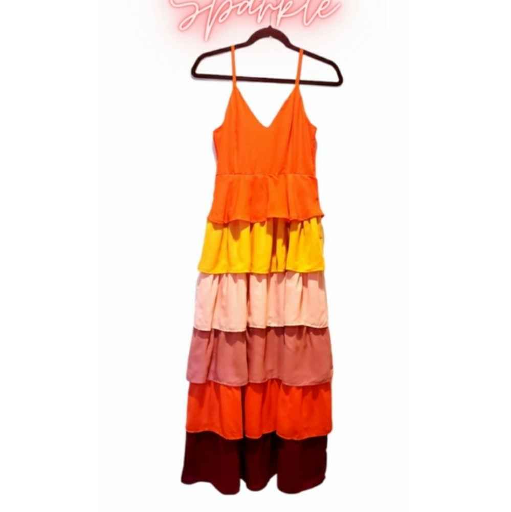 Final Price PRIVY MULTICOLOR MAXI DRESS SIZE S - Picture 2 of 7